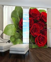 Zasłona gotowa Bukiet róż