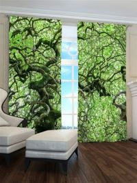 Zasłona gotowa Zielone konary drzew
