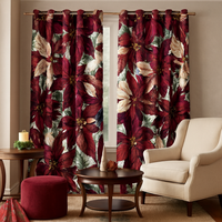 Zasłona gotowa Kwiaty jak płatki śniegu 2