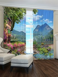 Zasłona gotowa W górskiej dolinie