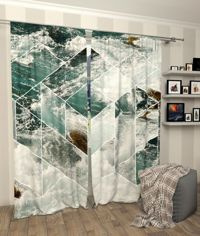 Zasłona gotowa Skały i morze