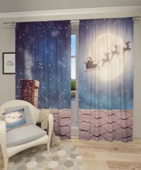 Zasłona gotowa Reniferowy zaprzęg