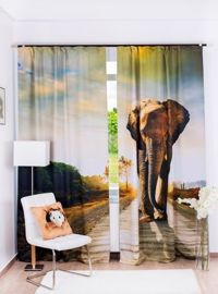 Zasłona gotowa Słoń na drodze