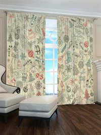 Zasłona ozdoby choinkowe