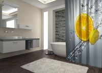 Zasłona Prysznicowa Plasterki Cytryny