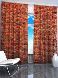 Zasłona Gotowa Ceglany mur