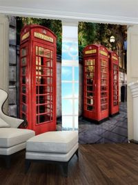 Zasłona Gotowa Londyńska Budka Telefoniczna