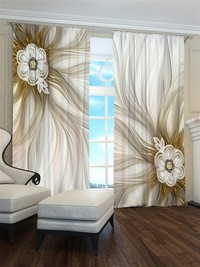 Zasłona gotowa z Szarozłote impresje