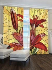 Zasłona Gotowa Lilie 2