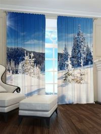 Zasłona zima w górach