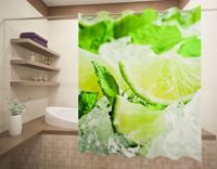 Zasłona Prysznicowa Cytryna i lód