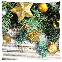 Poduszka ozdobna Złota kokardka 13