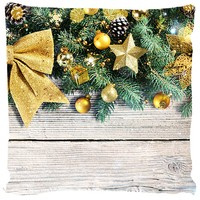 Poduszka ozdobna Złota kokardka 12