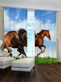 Zasłona gotowa Konie w galopie