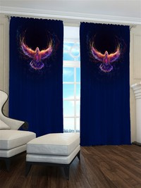 Zasłona gotowa Ptaki na nocnym niebie