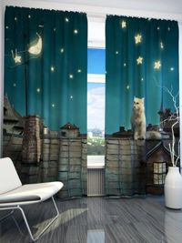 Zasłona Gotowa KOT NA DACHU