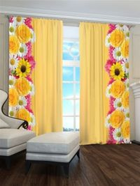 Zasłona gotowa Kwitnące kwiaty