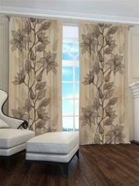 Zasłona Gotowa Szare pnącza