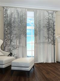 Zasłona Sad w zamieci śnieżnej