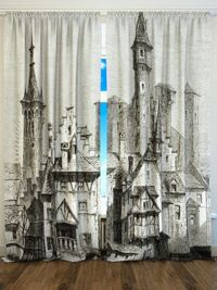 Zasłona Gotowa GRAFIKA ZAMEK