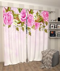 Zasłona gotowa oświetlony Róże wiosna