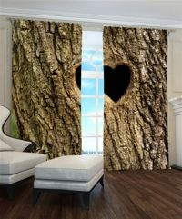 Zasłona gotowa Serce w drzewie