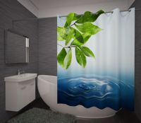 Zasłona Prysznicowa Zieleń nad taflą wody