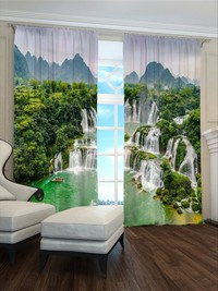 Zasłona gotowa Górskie wodospady