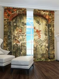 Zasłona Gotowa Romański mur