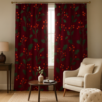 Zasłona gotowa Leśne owoce bordo