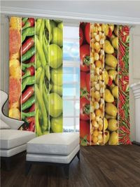 Zasłona Gotowa Papryka i oliwki