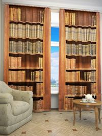 Zasłona Gotowa PÓŁKA Z KSIĄŻKAMI