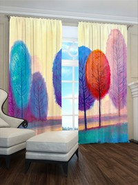 Zasłona gotowa Kolorowy las