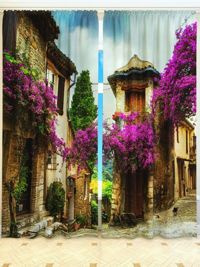 Zasłona Gotowa FRANCUSKA PROWINCJA Z ELEMENTEM KWIATOWYM