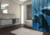 Zasłona Prysznicowa Rekiny