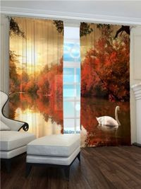 Zasłona Gotowa Jesienny staw