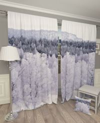 Zasłona gotowa Zima w tajdze