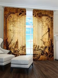 Zasłona Gotowa Zabytkowa rycina