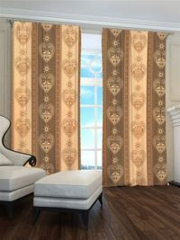 Zasłona Pasy królewskie brązowe