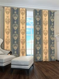 Zasłona Pasy królewskie niebieskie