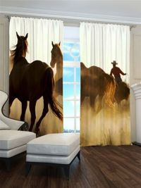 Zasłona gotowa Kowboj i konie