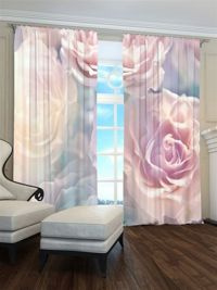 Zasłona Gotowa Pastelowe róże