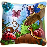 Poduszka ozdobna MOTYLKI, BIEDRONKI