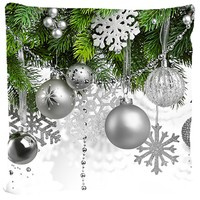 Poduszka ozdobna Srebrne Śnieżynki 18