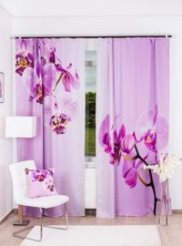 Zasłona gotowa Lila orchidee