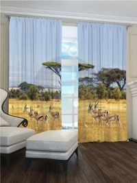 Zasłona Gotowa Afrykański Pejzaż II