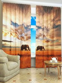 Zasłona gotowa Para słoni