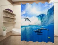 Zasłona Prysznicowa Delfiny