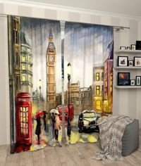 Zasłona gotowa oświetlony Big Ben Londyn