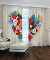 Zasłona gotowa Serce z guziczków